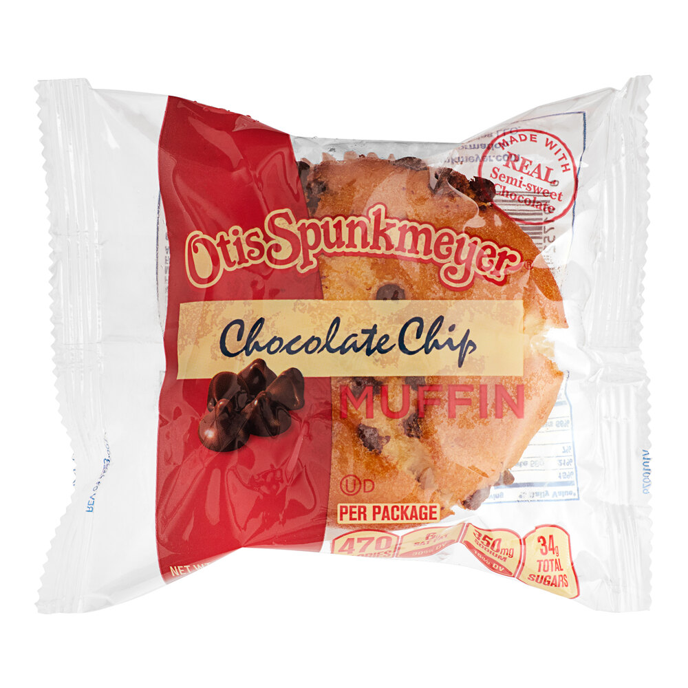 Otis Spunkmeyer Individually Wrapped Chocolate Chip Muffin 4 oz. 24/Case