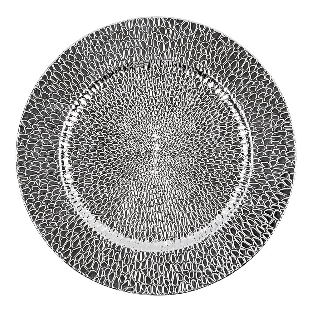Jay Companies Silver Leaf Design Charger Plate Set, 4 Pieces main image 0