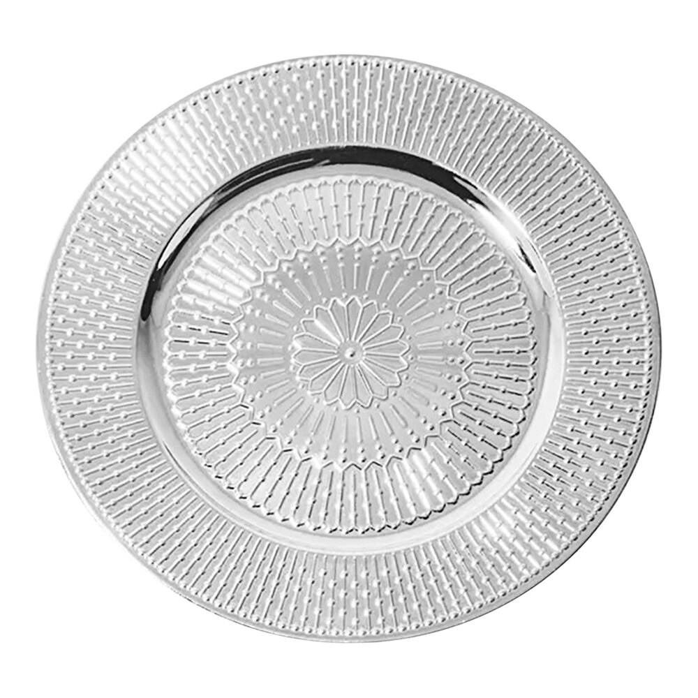 Jay Companies Silver Set Of 4 Charger Plate 13
