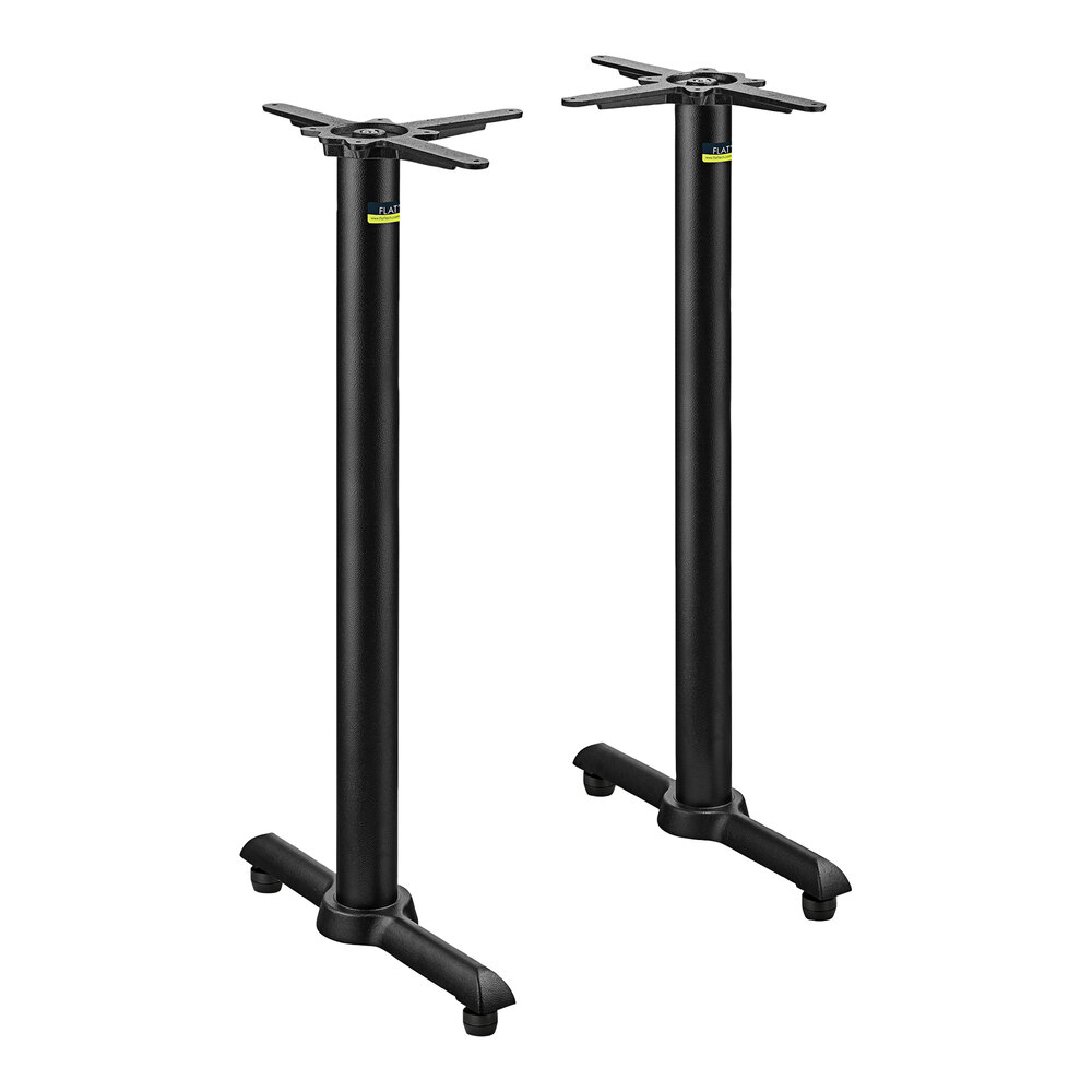 FLAT Tech KT22 EQ 22" x 22" Bar Height Black End Table Base Set with