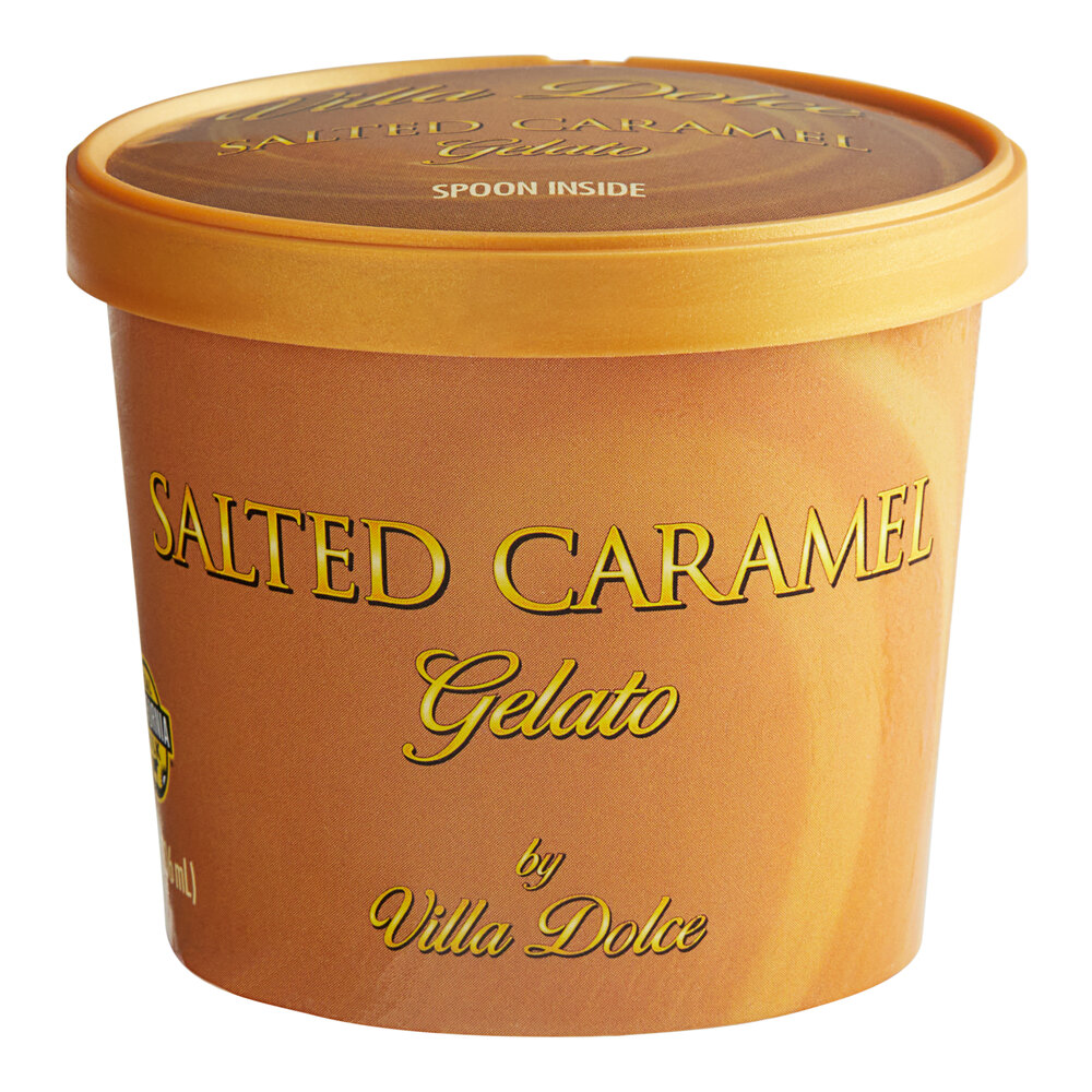 Villa Dolce Sea Salt Caramel Gelato Cup 3.6 oz. 24/Case