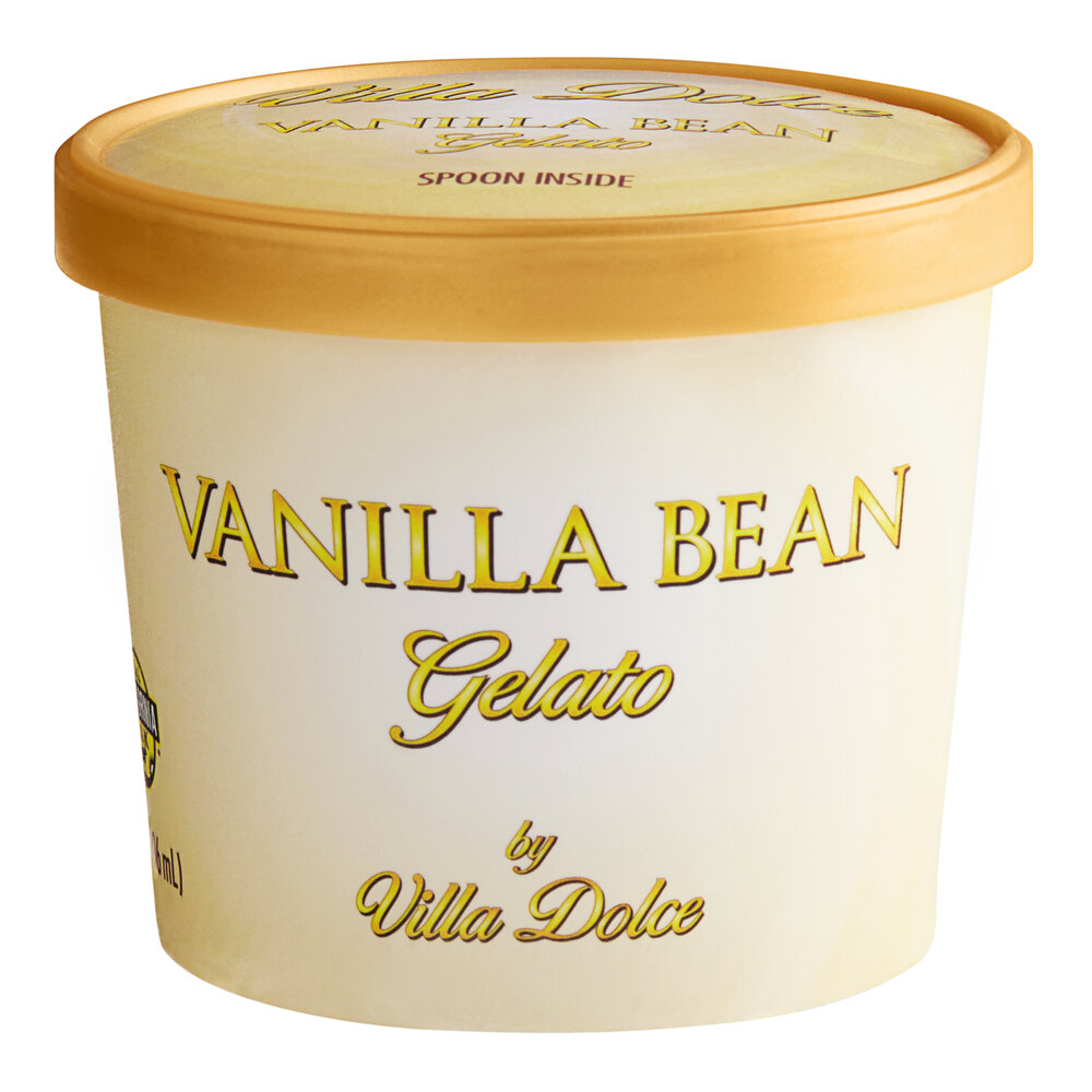 Villa Dolce Vanilla Bean Gelato Cup 3.6 oz. 24/Case