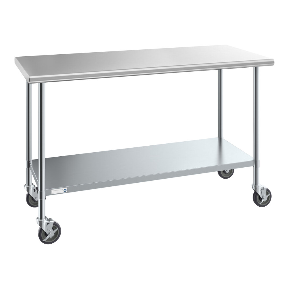Steelton 30" x 60" 18 Gauge 430 Stainless Steel Work Table with