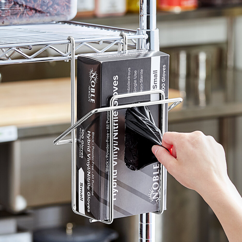 Chrome Glove Box Holder for Wire Shelving