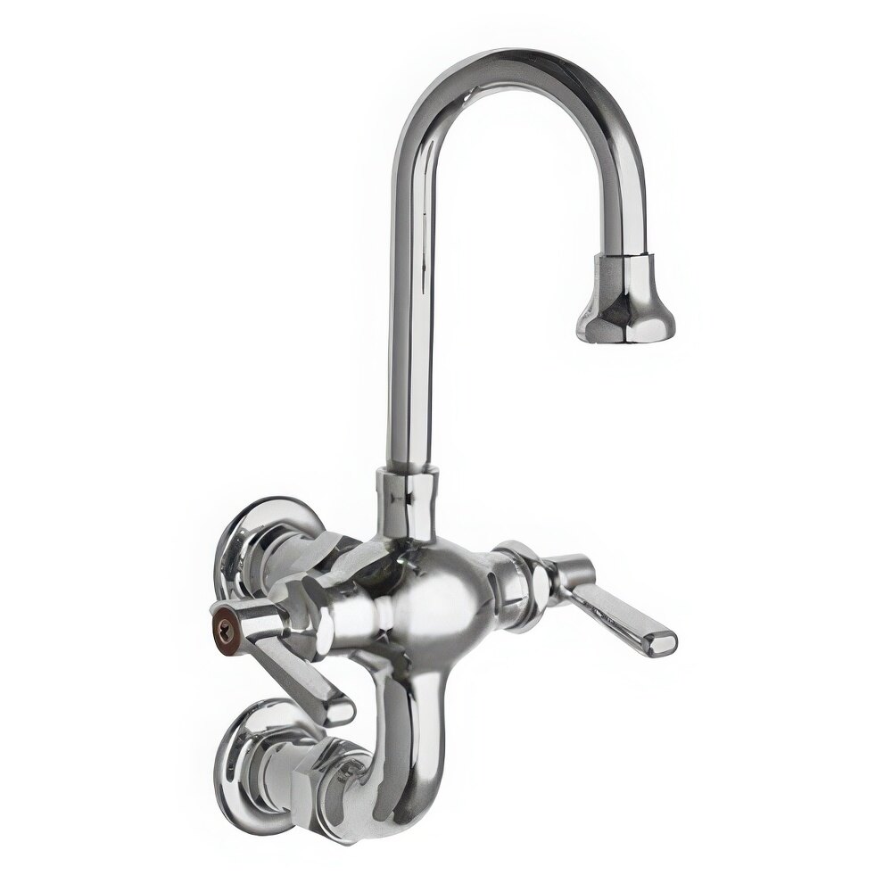 Chicago Faucets 225-261ABCP 1.5 GPM Wall-Mounted Faucet with 3 1/2&quot; Rigid G