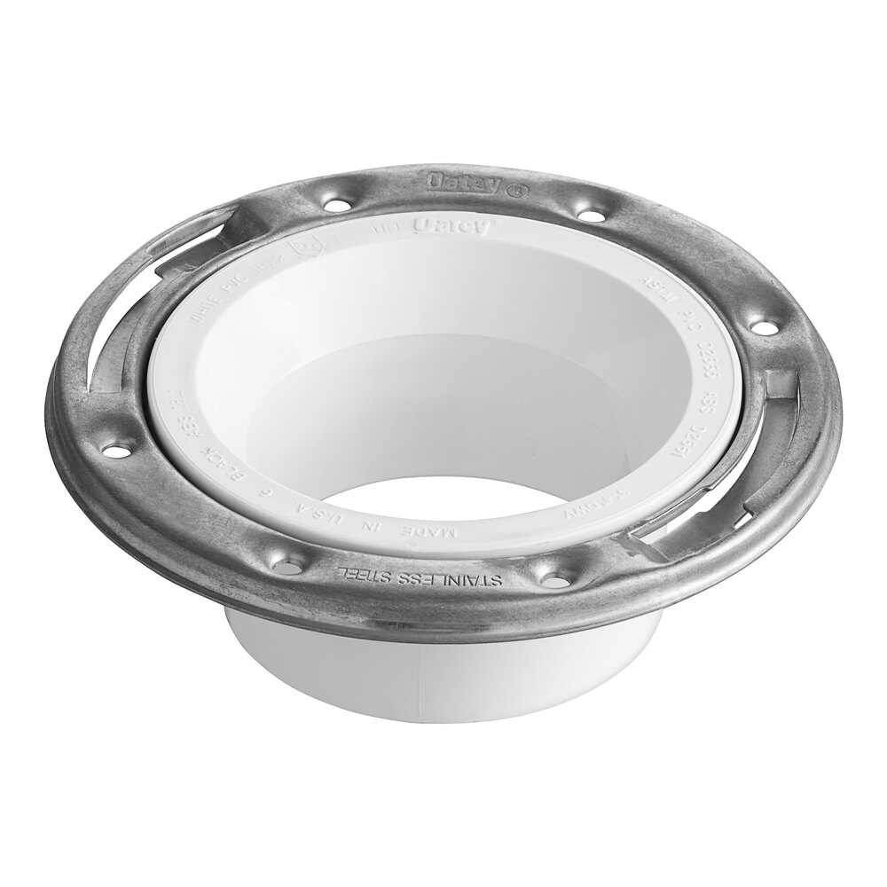 Oatey 43495 Level Fit 3" 4" PVC Water Closet Flange with Stainless