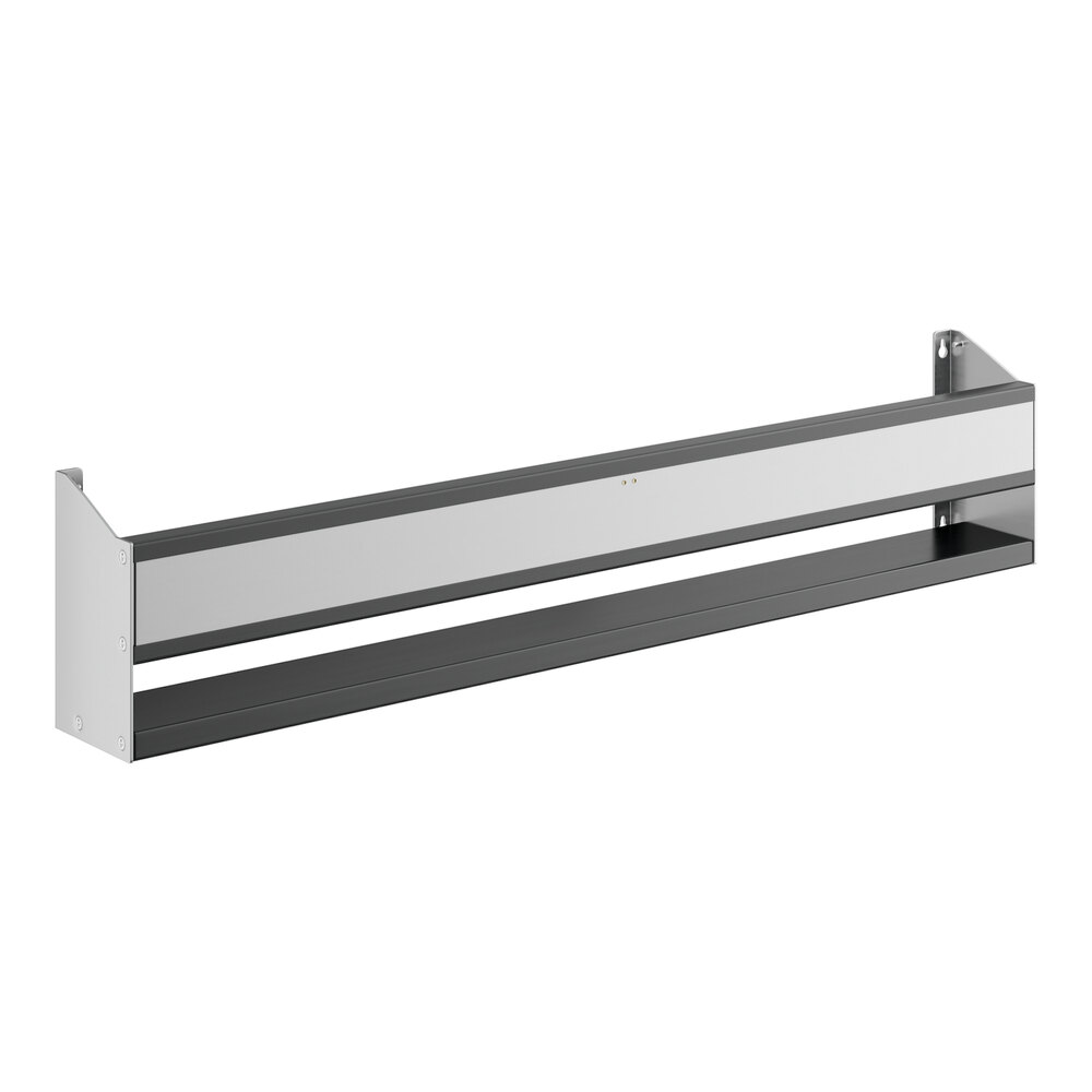 A Regency stainless steel speed rail shelf.