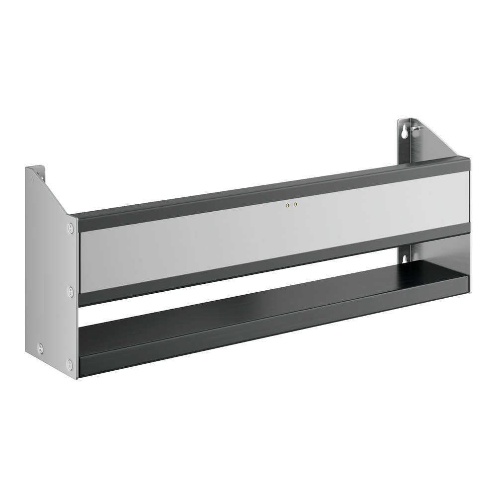 A stainless steel Regency speed rail with two tiers.