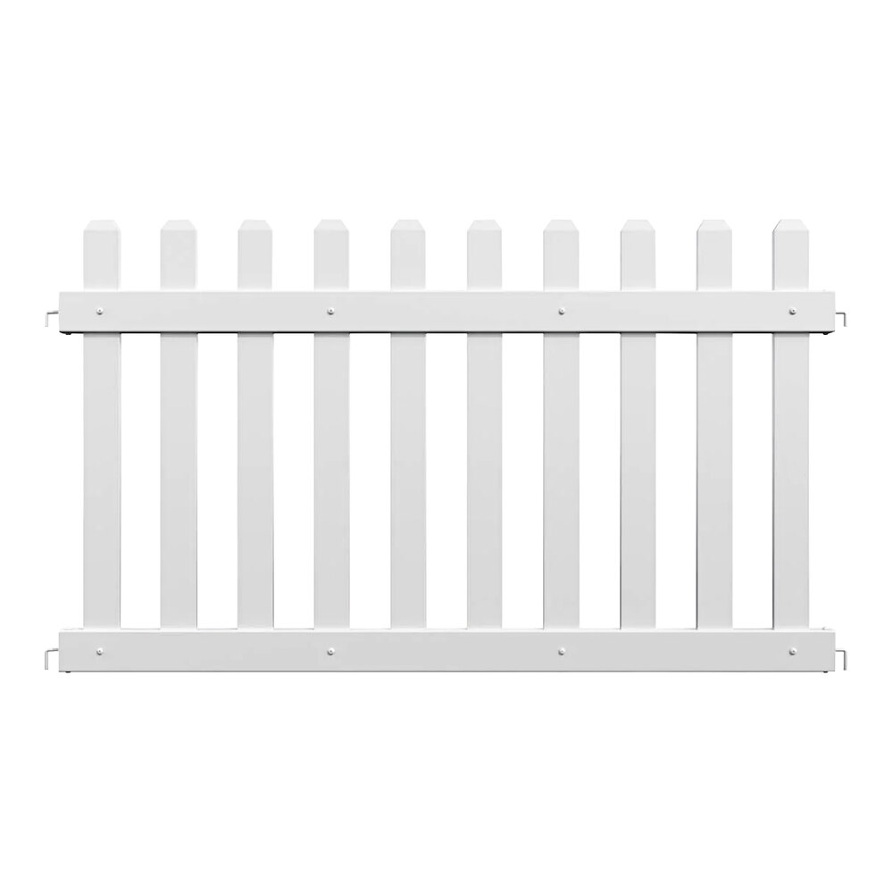 ModFence ModPicket 6' White Picket Fence Panel