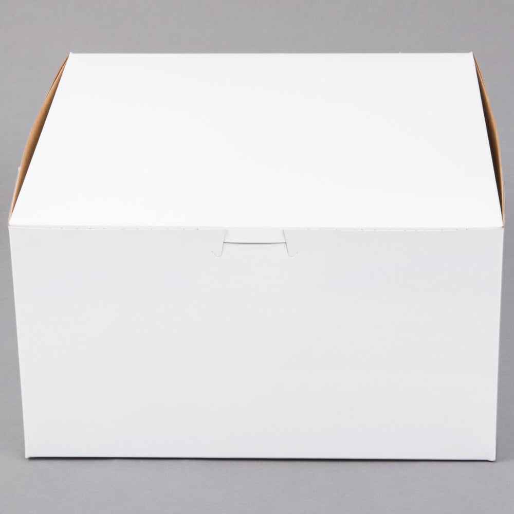 10 x 10 x 6 Deep White G Style Cake Box with Removable Lid Pack of 10 