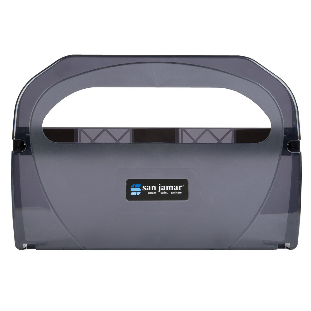 San Jamar TS510TBK Toilet Seat Cover Dispenser Black Pearl