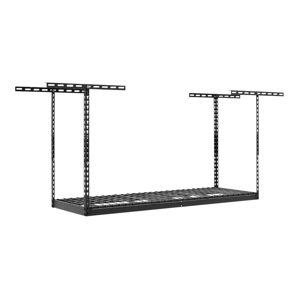 SafeRacks 2' x 6' Gray Overhead Storage Rack with Adjustable 12" 21