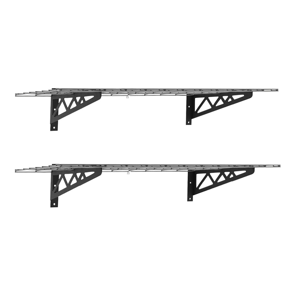 SafeRacks 18" x 48" Gray Wall Shelf 250 lb. Capacity 2/Pack