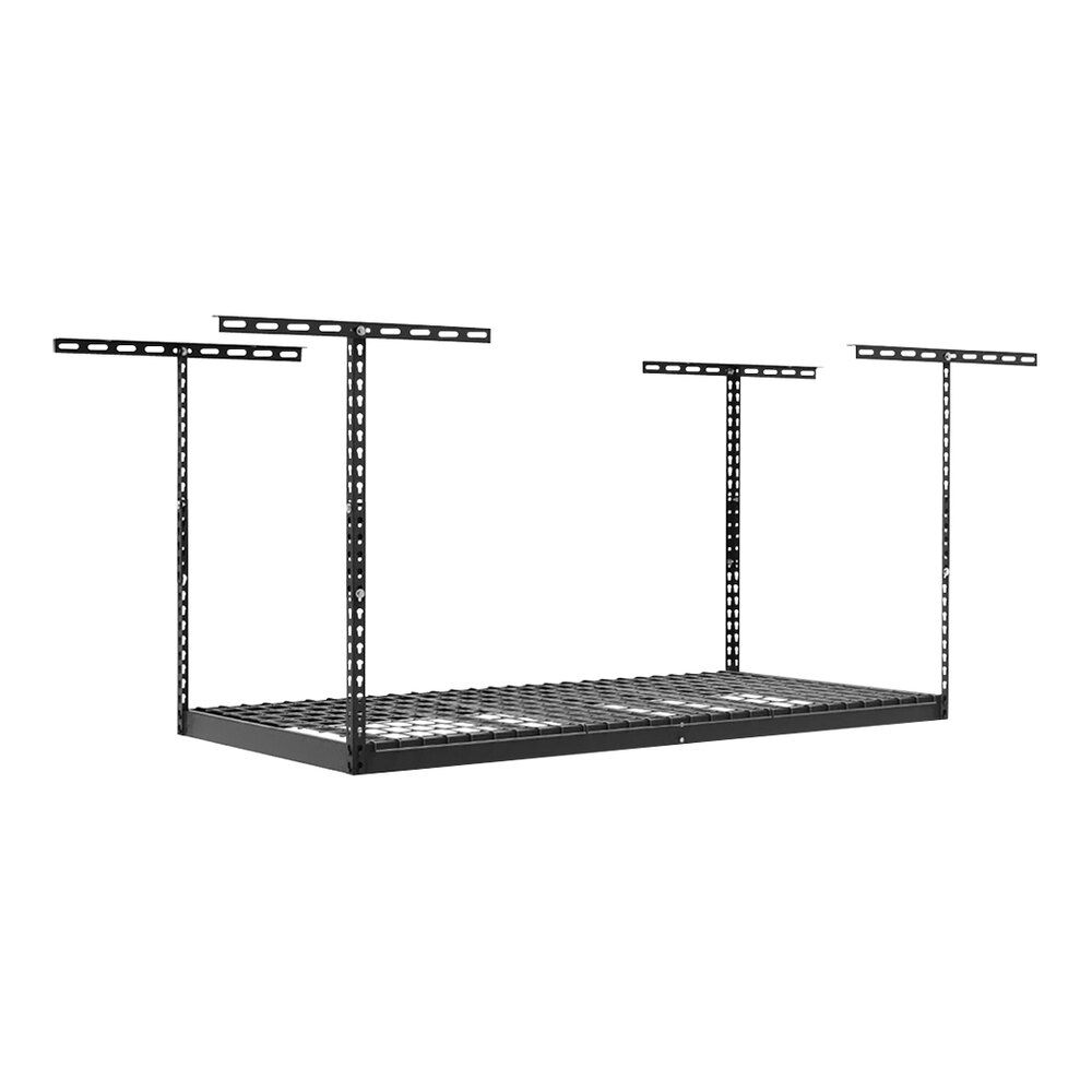 SafeRacks 2' x 8' Gray Overhead Storage Rack with Adjustable 12" 21