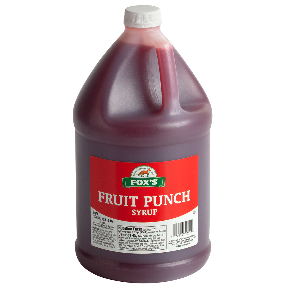 Fox's 1 Gallon Fruit Punch Syrup