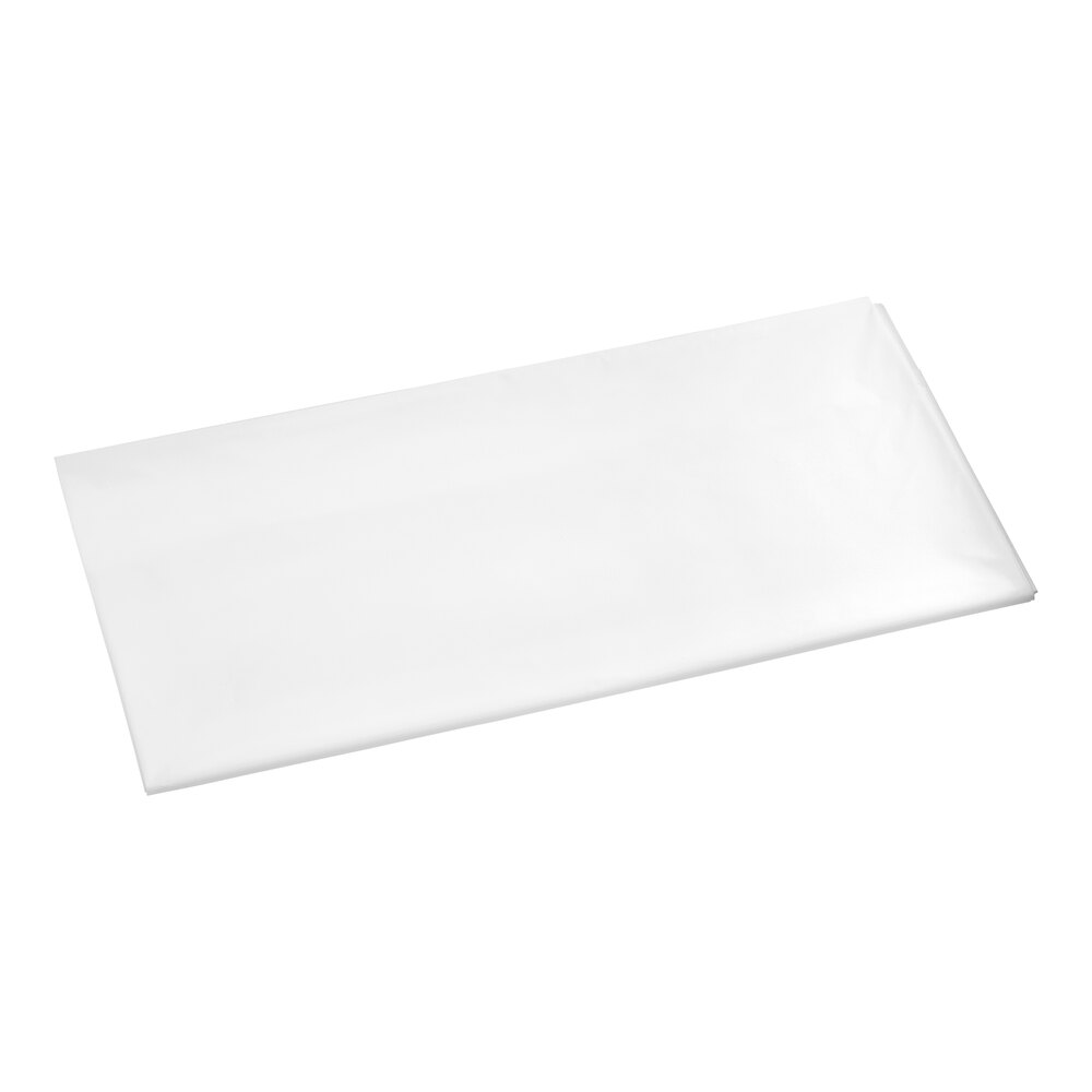 Choice 54" x 108" White Plastic Table Cover 24/Case