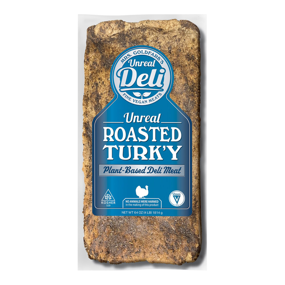 Unreal Deli PlantBased Vegan Roasted Turk'y Slab 4 lb. 2/Case
