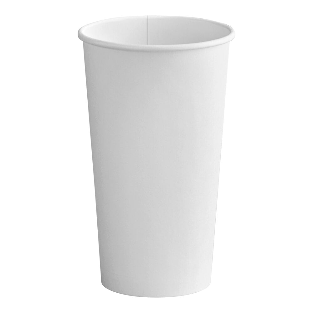 Solo 20 oz. White Single-Sided Poly Paper Hot Cup - 600/Case