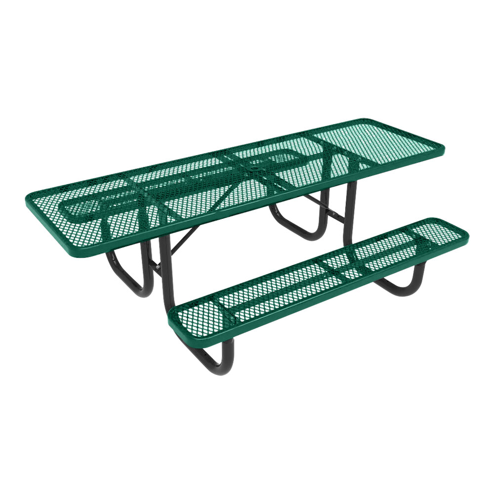 Ada Recangular Table Ultra Site 8' Green Extra Heavy-Duty Double-Sided ADA Rectangular ...