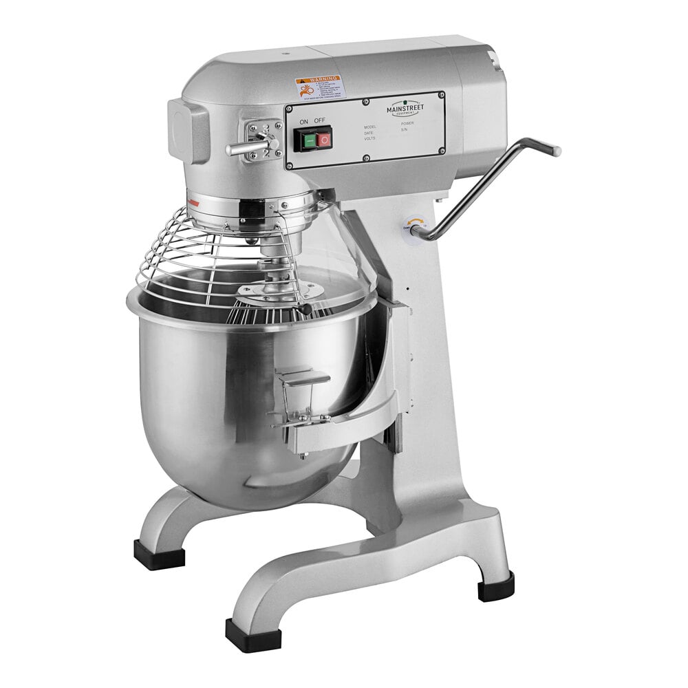 Main Street Equipment CMIX20 20 Qt. Stand Mixer with Guard & Standard Accessories