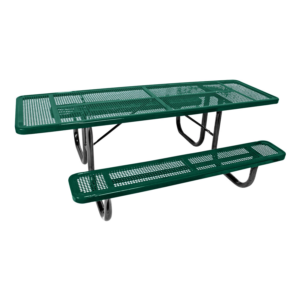 Ada Recangular Table Ultra Site 8' Green Extra Heavy-Duty Double-Sided ADA Rectangular ...