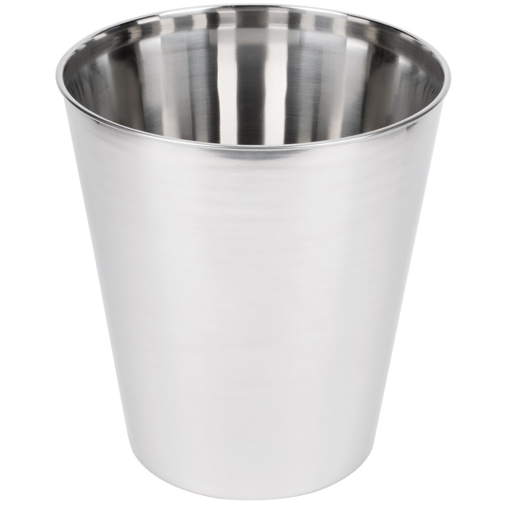 Basic Collection Polished Stainless Steel 9 Qt. Wastebasket