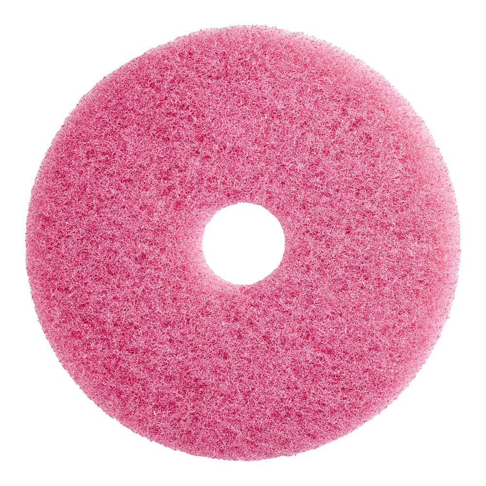 Lavex 17" Pink Auto Scrubber Floor Machine Pad 5/Case