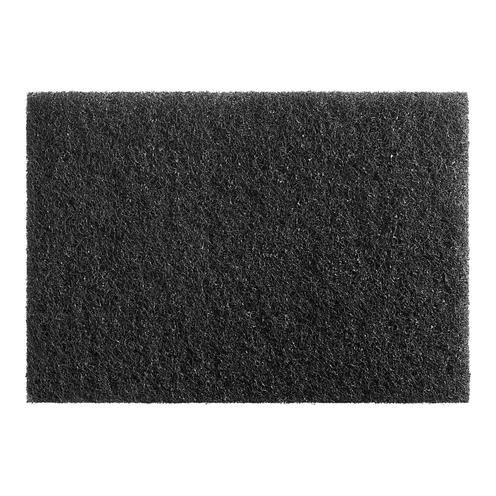 Lavex 14" x 20" Black Stripping Floor Machine Pad 5/Case