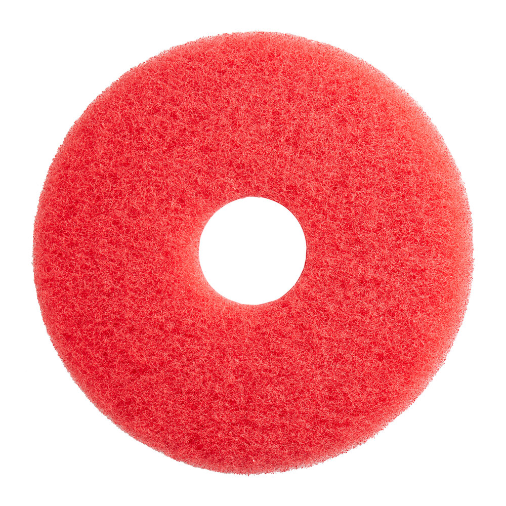 Lavex 13" Red Buffing Floor Machine Pad 5/Case