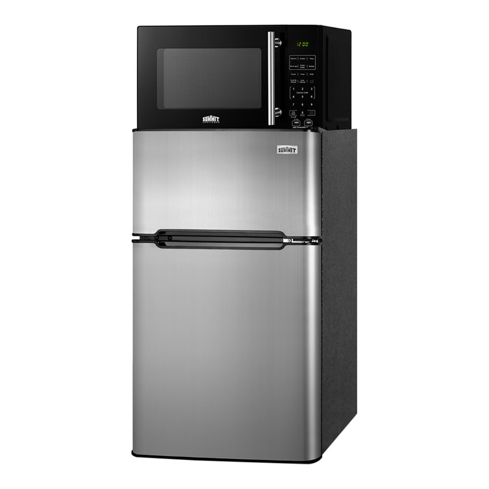 Summit Appliance MRF34BSSA 3.2 Cu. Ft. Compact Two Door BuiltIn Refrigerator with Microwave 115V