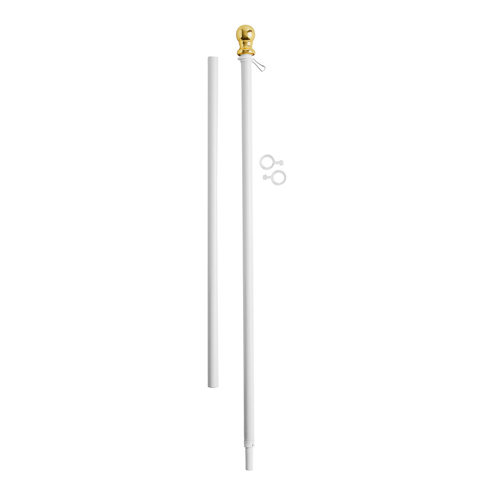 Valley 6' 2Piece White Aluminum Flag Pole