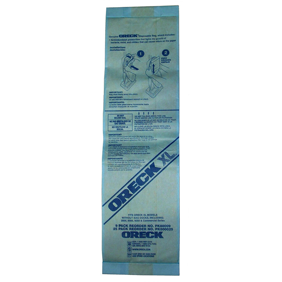 Vacuum Bag for Oreck U2000 and XL2100 Series Upright Vacuums 25/Pack