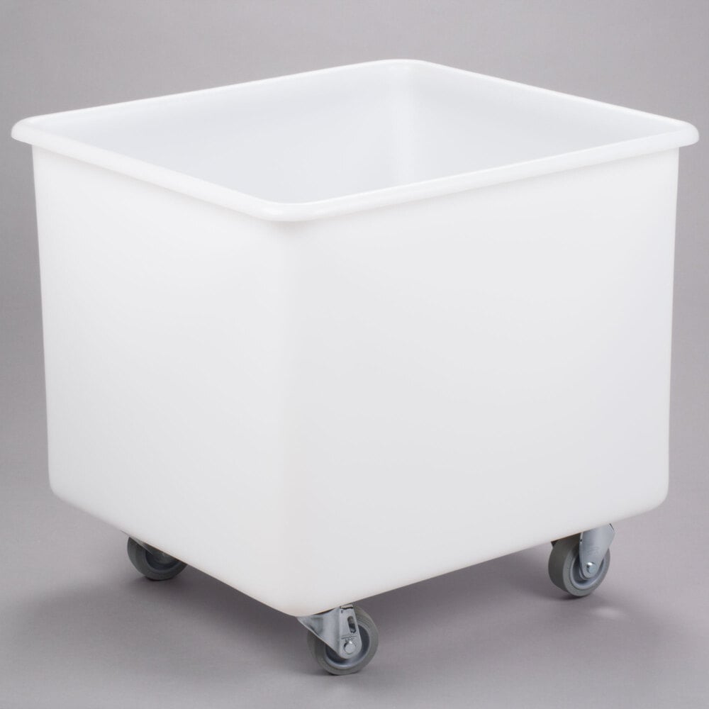Cambro IB32148 32 Gallon / 510 Cup White Flat Top Mobile Ingredient Storage Bin with Sliding Lid 1686378
