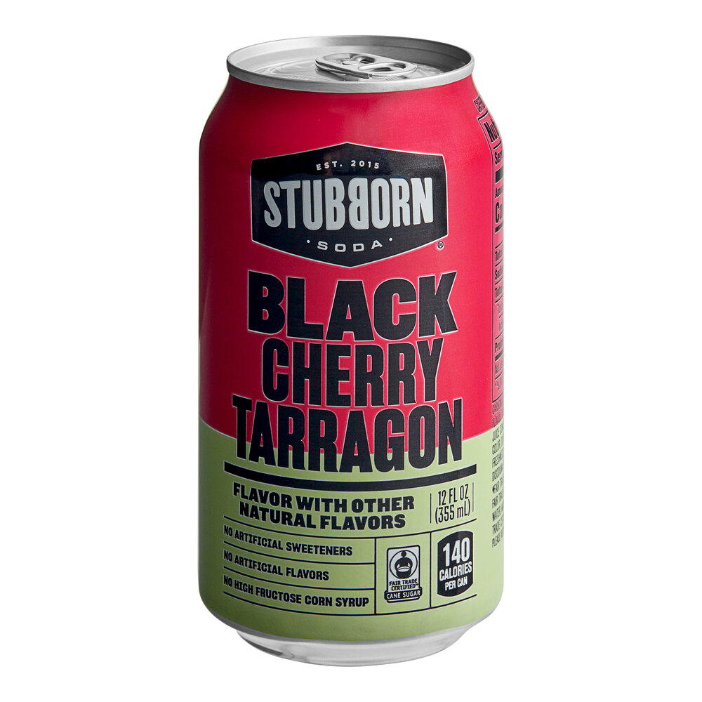 Stubborn Black Cherry Tarragon Soda 12 fl. oz. 18/Case
