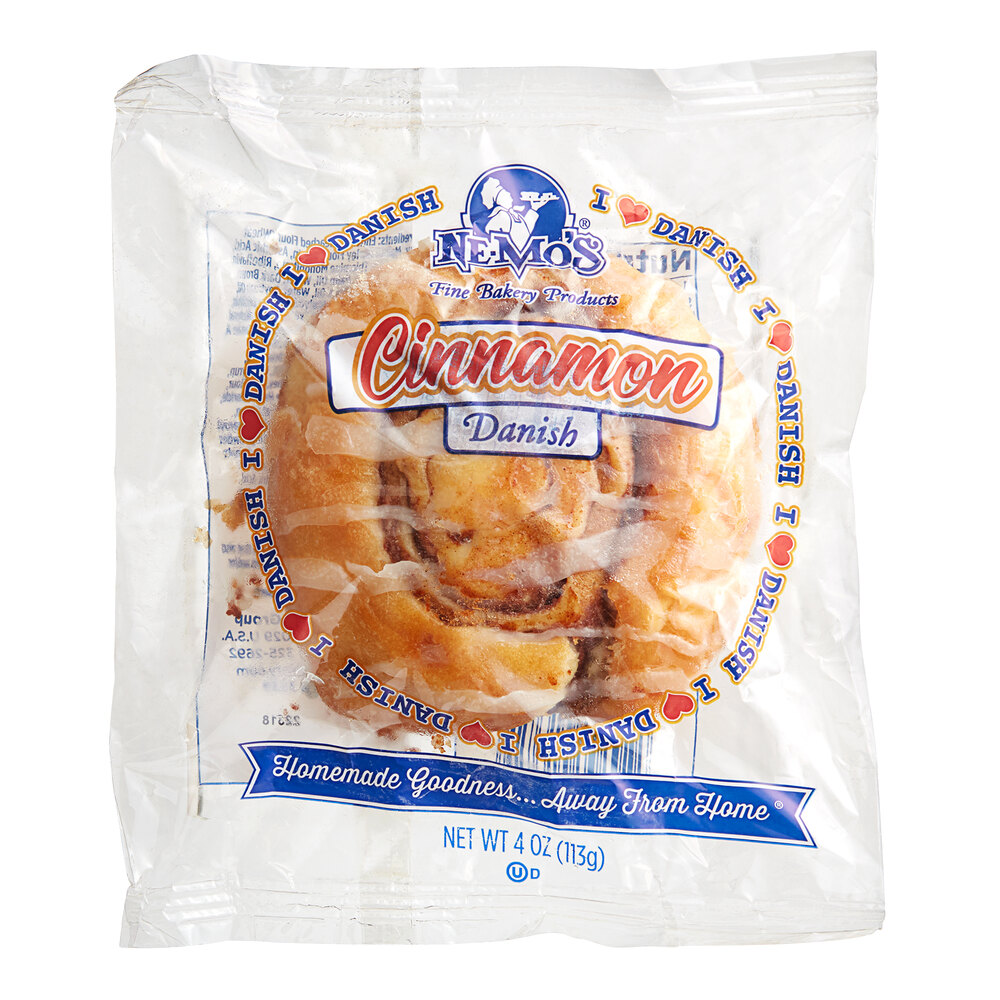 NeMo's Bakery Individually Wrapped Round Cinnamon Danish 4 oz. 12/Case