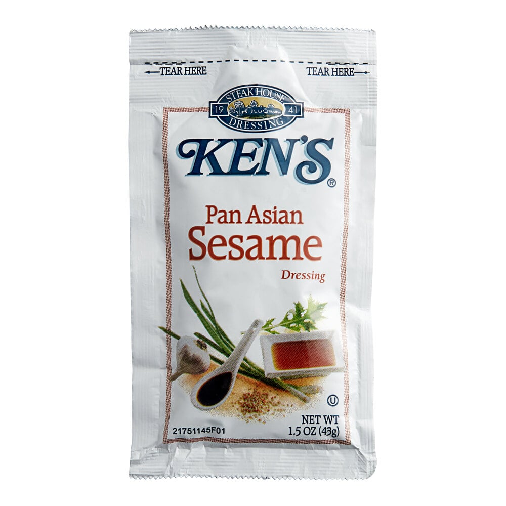 Ken's Foods Pan Asian Sesame Dressing Packet 1.5 oz. 60/Case