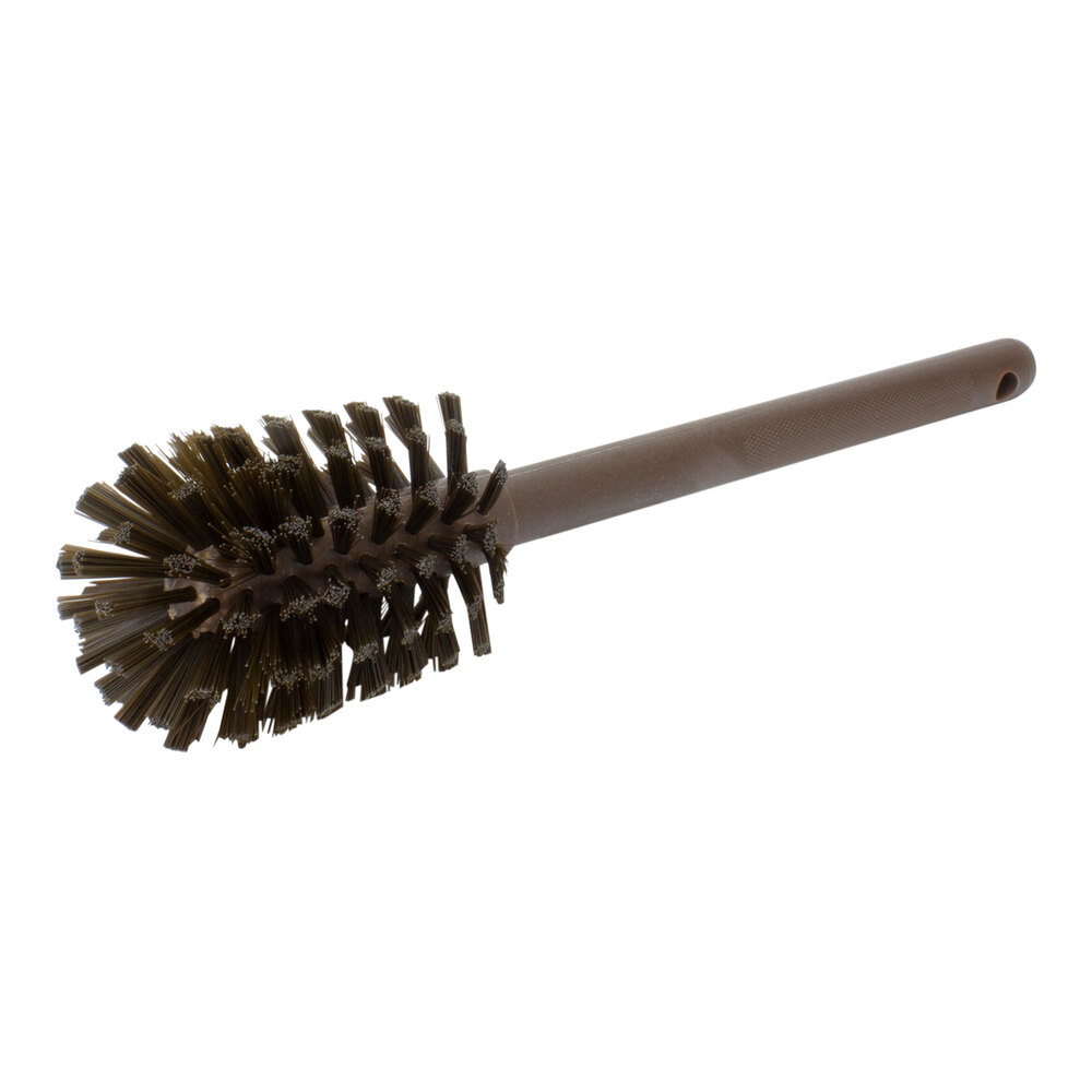 Carlisle Sparta 12" Brown Carafe and Server / Bottle Cleaning Brush 2
