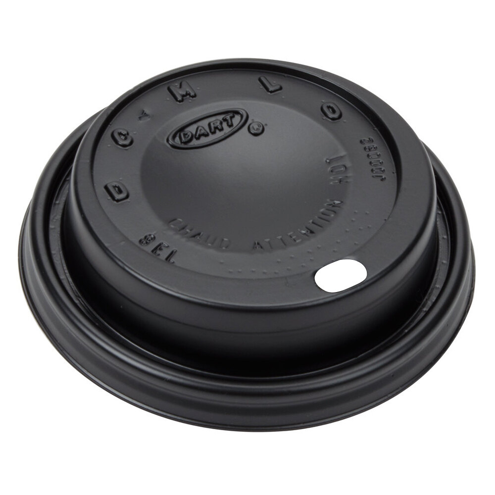 Dart 8ELBLK Black Travel Lid 100/Pack