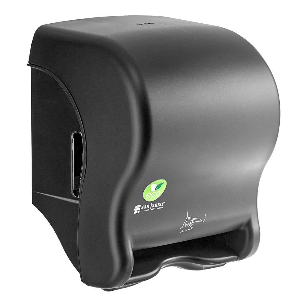 San Jamar Smart Essence EcoLogic T8400REBK Black Electronic Roll
