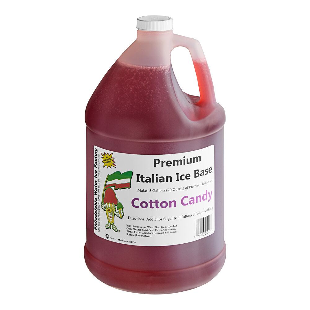 Philadelphia Water Ice Cotton Candy Italian Ice Base 1 Gallon