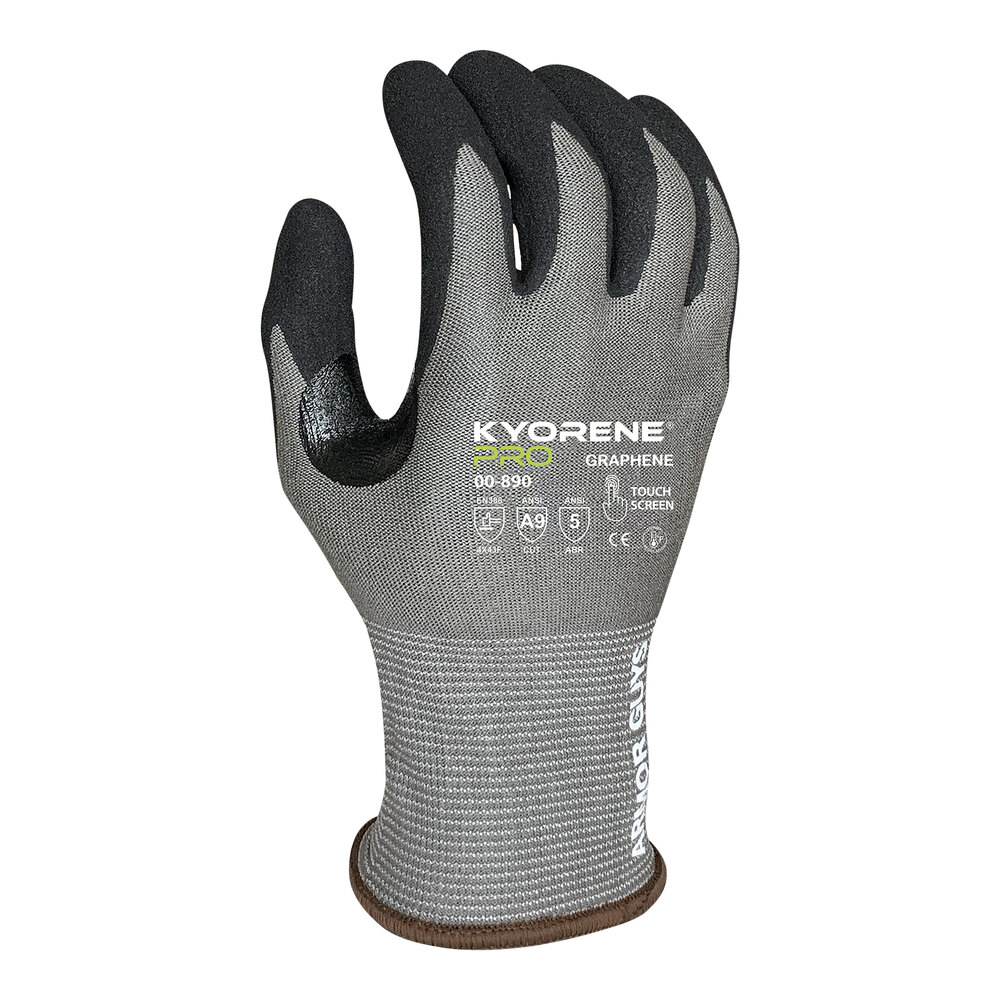 Armor Guys Kyorene Pro 00890XL Gray 18 Gauge A9 Graphene Gloves with