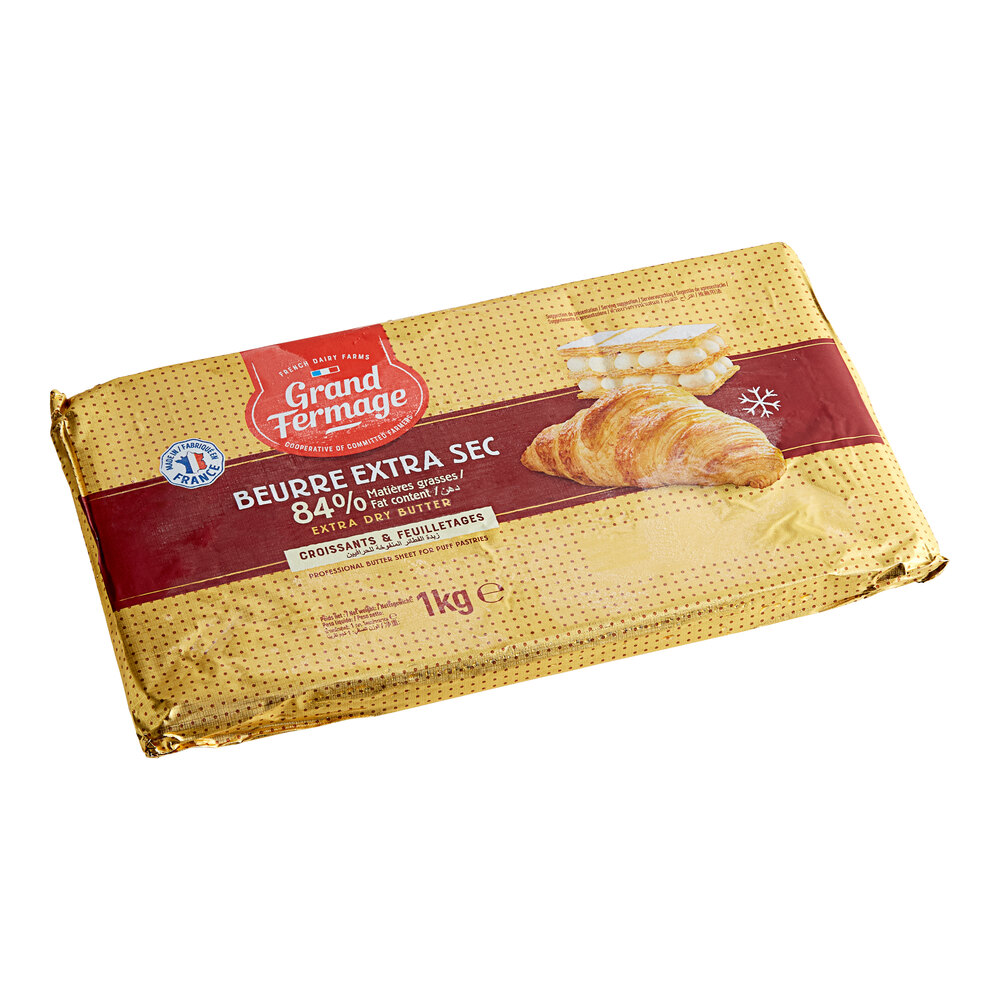 Grand Fermage Refrigerated Unsalted ExtraDry Lamination Butter Sheet