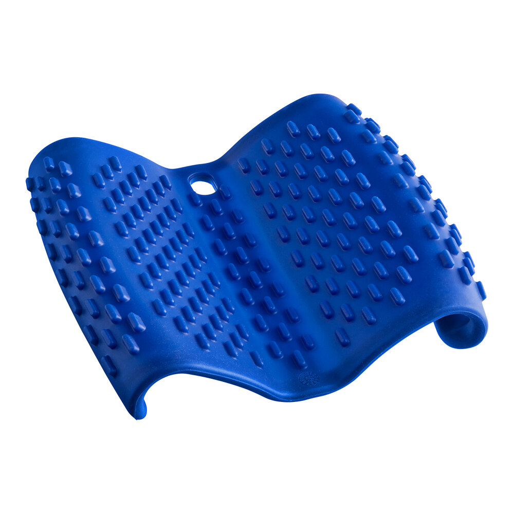 Araven 8" x 6 3/8" Blue Silicone Pot Holder 31211