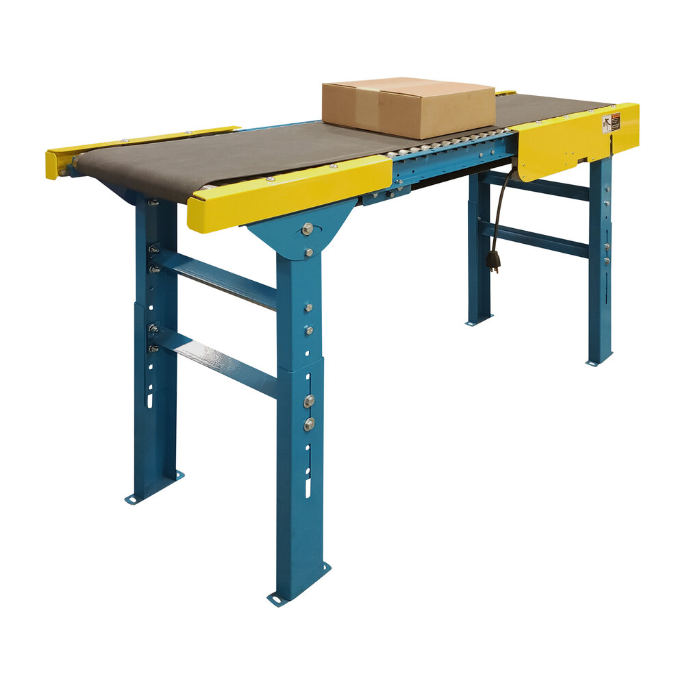 Lavex 18" x 10' Roller Bed Style Variable Speed Belt Conveyor with