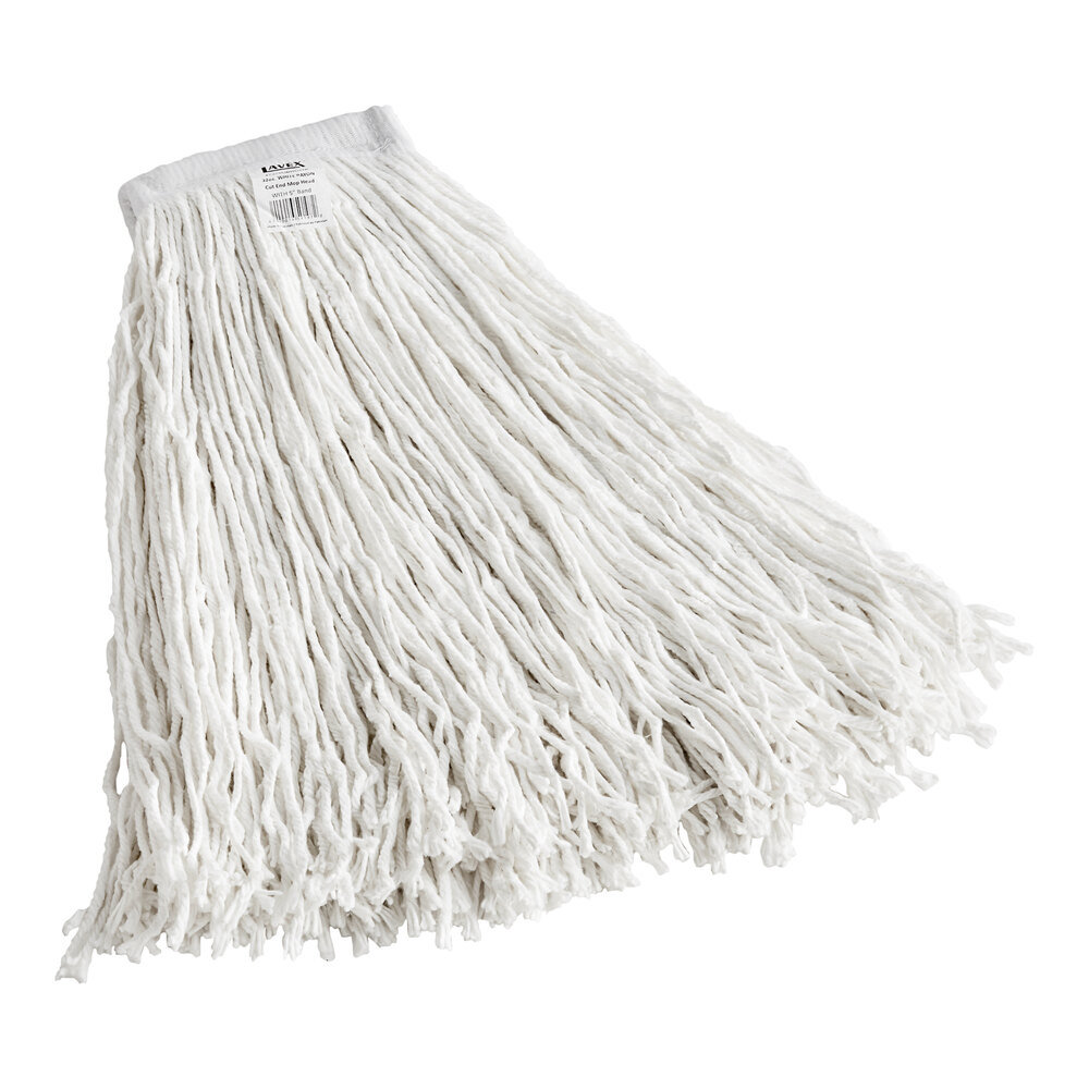 32 oz. White Rayon Cut-End Mop Head with 5