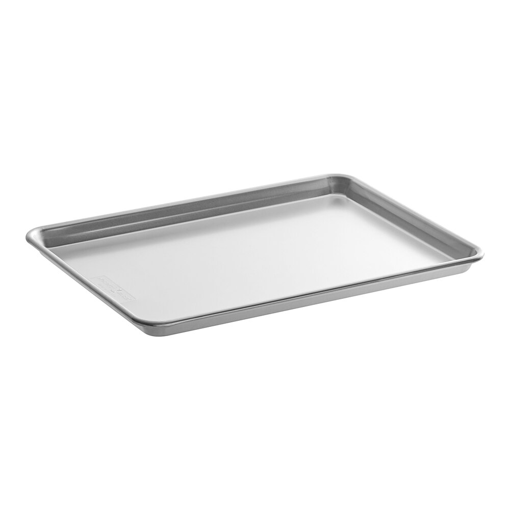Nordic Ware Naturals 12 7/8" x 17 7/8" Half Size 20 Gauge Wire in Rim Aluminum Bun / Sheet Pan 43100
