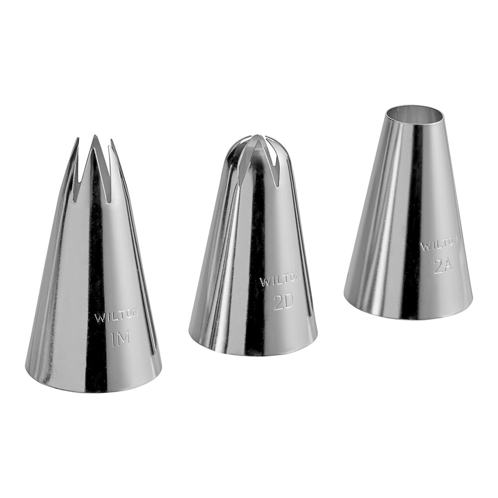 Wilton 3Piece Stainless Steel Extra Large Piping Tip Decorating Set 191007517