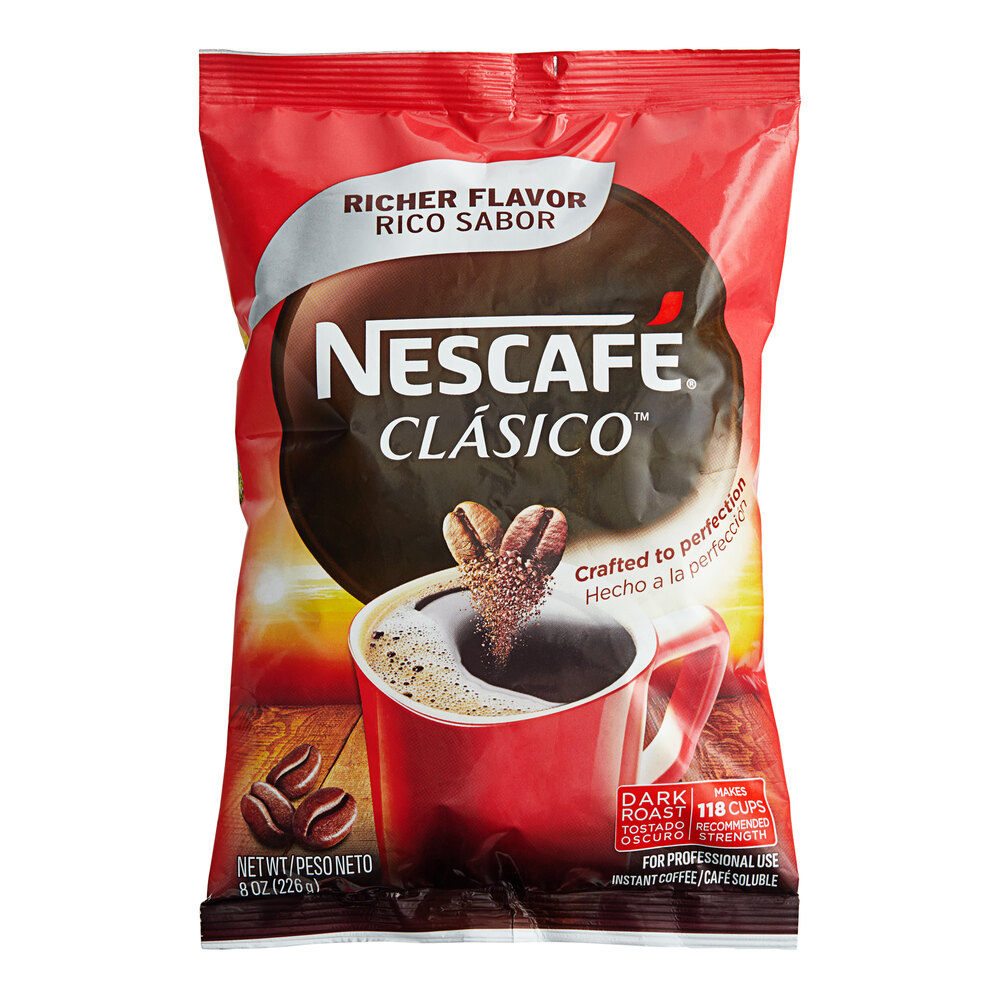 Nescafe Clasico Instant Coffee Pouch 8 oz. 12/Case