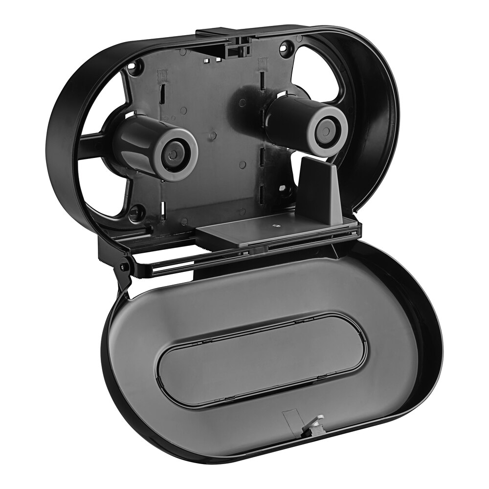Black Double Roll Jumbo Toilet Tissue Dispenser