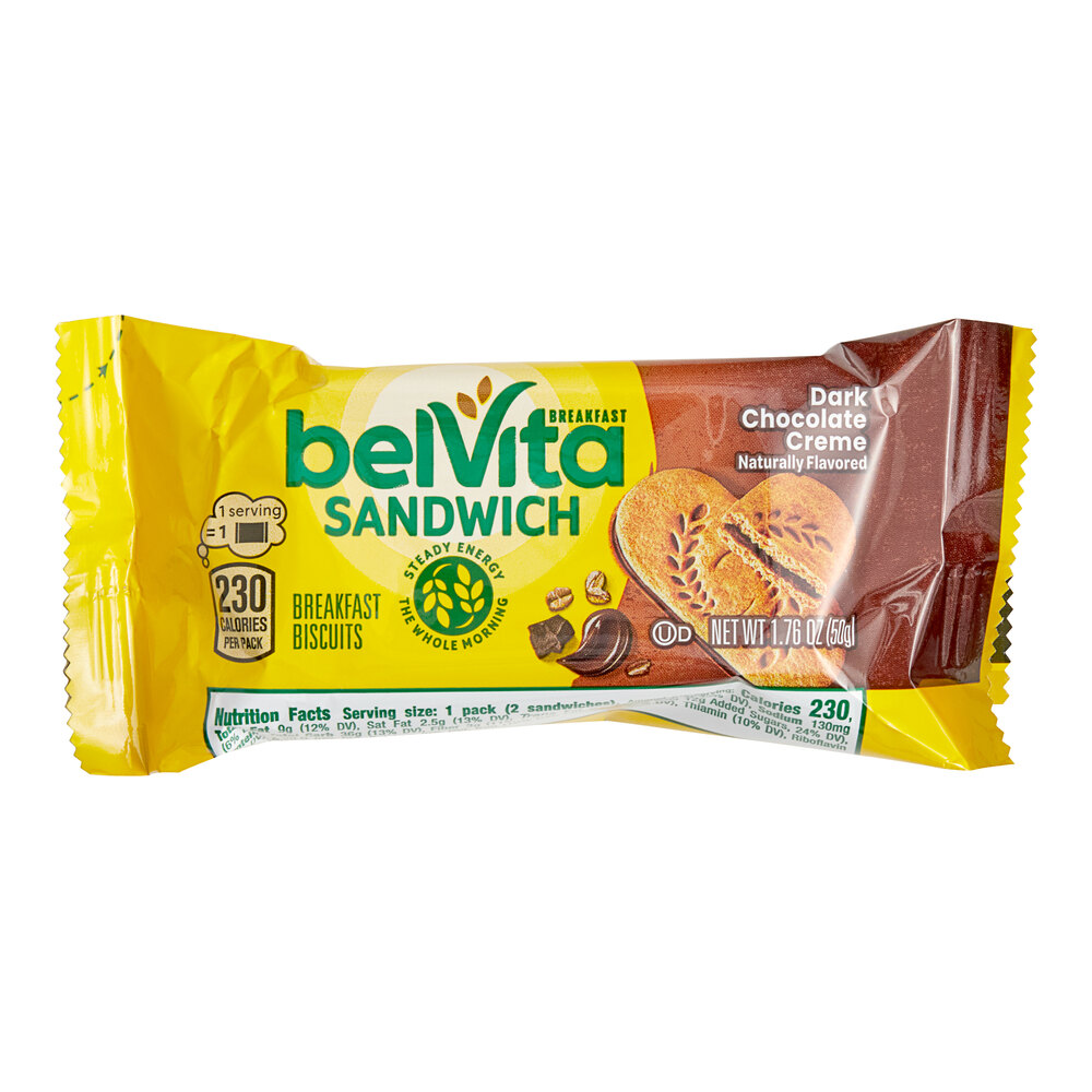 Nabisco belVita Dark Chocolate Breakfast Biscuit Sandwiches 2Count (1.